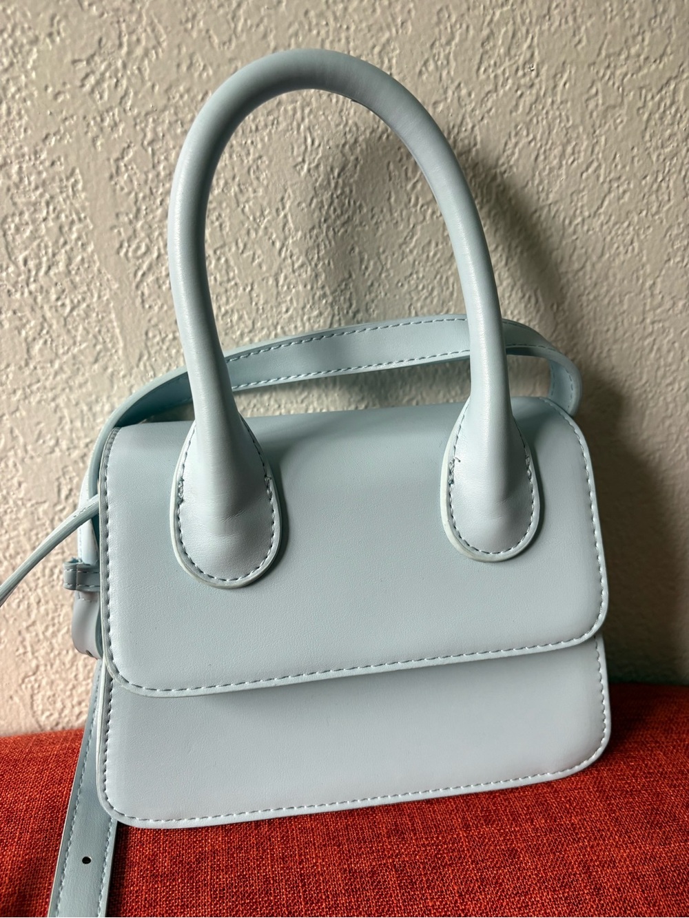 Abercrombie & Fitch light blue minimalist mini bag
